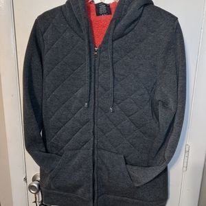 Zip-Up Hooded Sweater Jacket Sz Large
